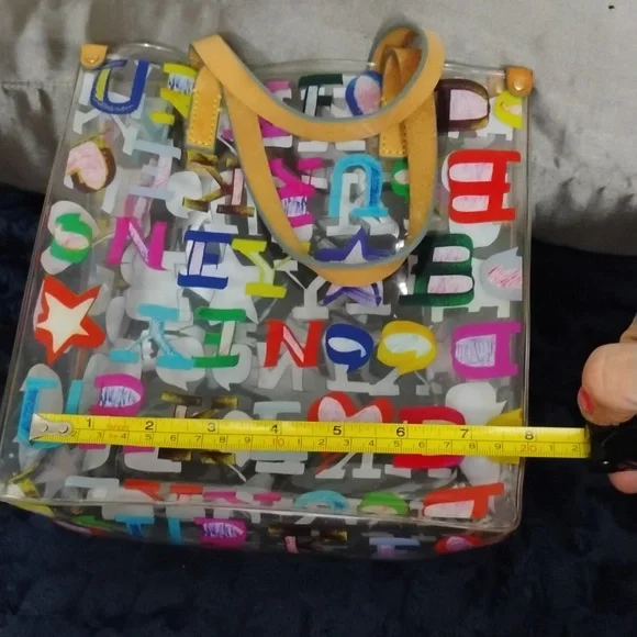 Dooney & Burke Colorful Transparent Tote Bag Super Cute Excellent Condition! - Picture 6 of 6
